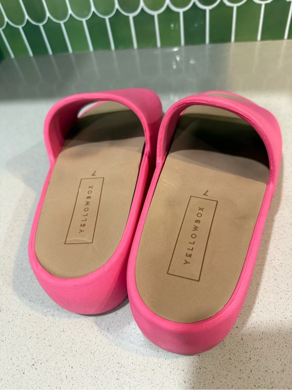 Yellow Box Hot Pink Slide Sandals - Picture 3 of 5